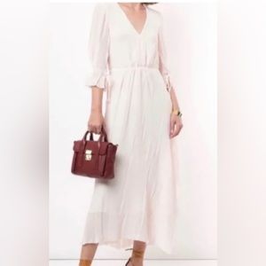 3.1 Phillip Lim 3/4 Sleeve V-neck Fluid Dress In Light Pink size 8 New w/tags